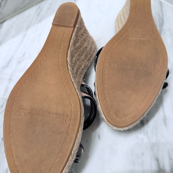 Burberry Nova Checkered Black and Tan Wedges - Picture 5 of 6
